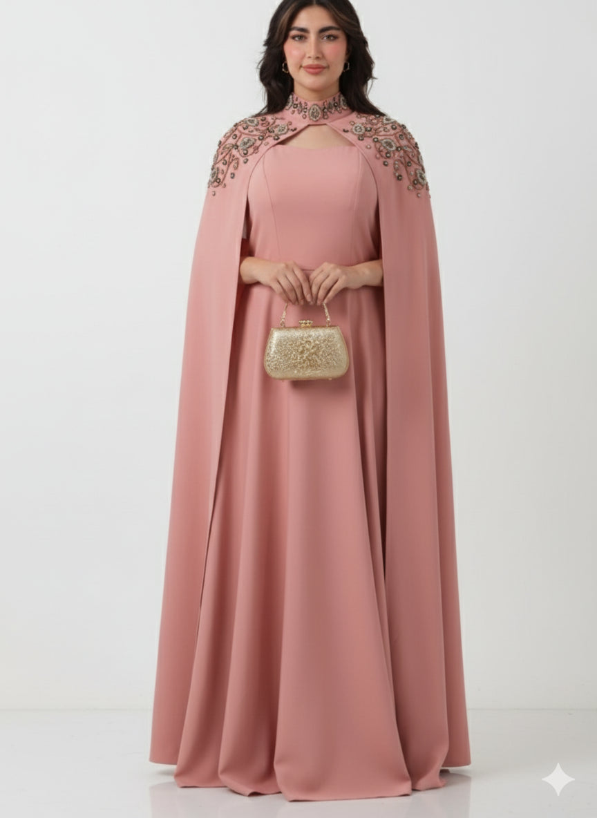 (Pembe) Talin resmi yazlık elbise