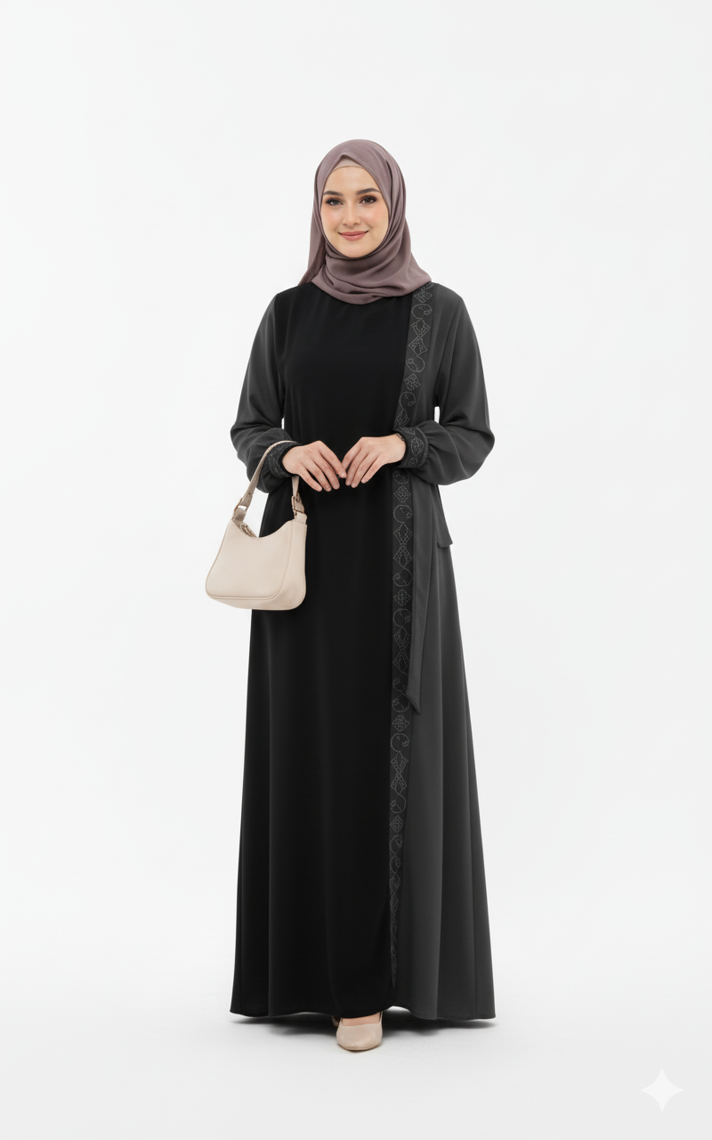 Şevvalnur Ferace Takimi Model (siyah)1772