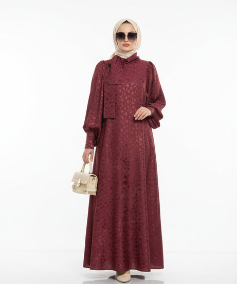 Rana yazlık günlük elbise – şarap gibi renk