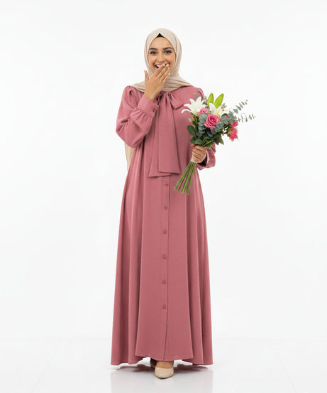 Samia Yazlık Pratik Elbise – Pembe Renk
