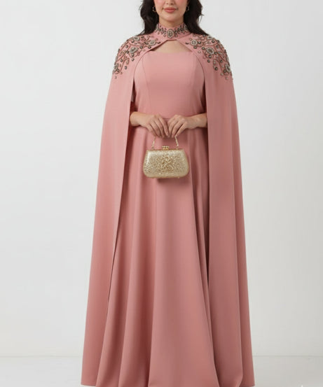 (Pembe) Talin resmi yazlık elbise