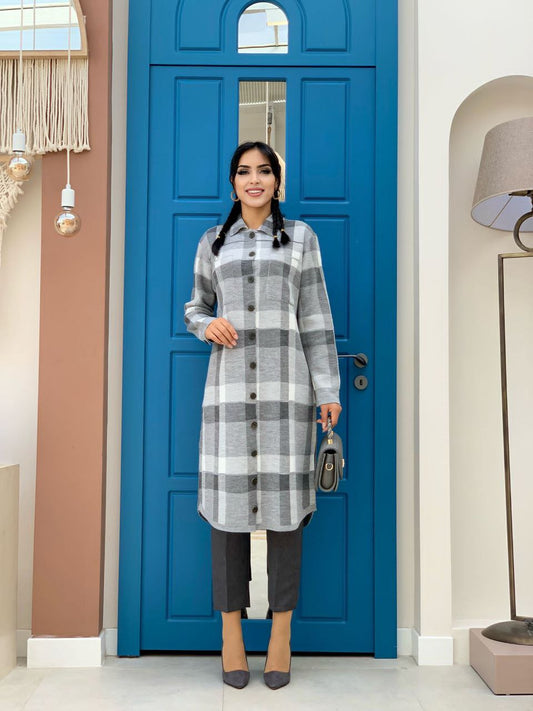 3 Tunik 3043 Kare Triko Tunik