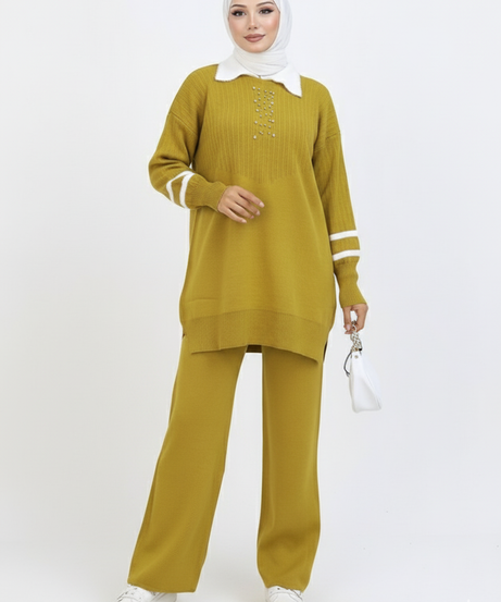 Melis Triko Takımı (Haki Yeşi)