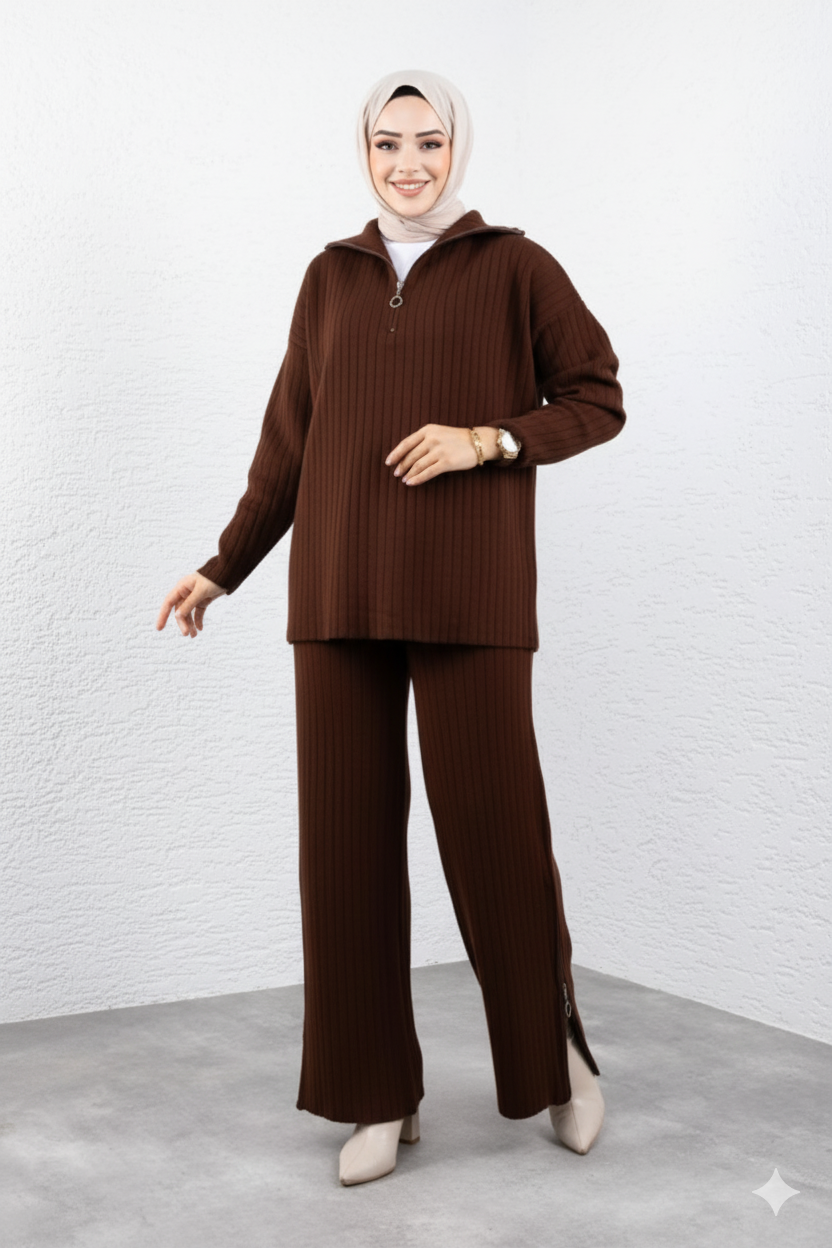 Eylul Triko Takımı (Kahverengi)