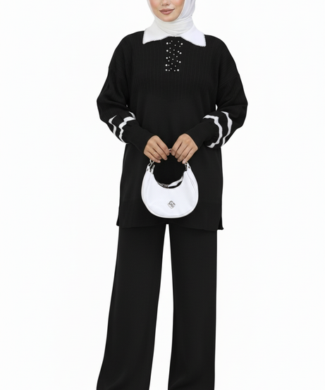 Melis Triko Takımı (Siyah)