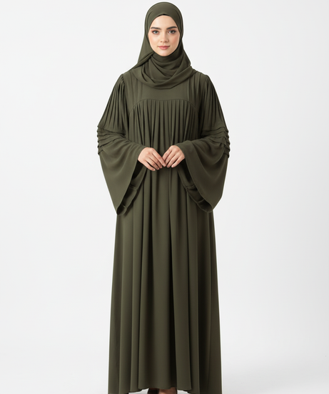 Yaz sezonu için uygun Dalal elbisesi. Renk: Haki.