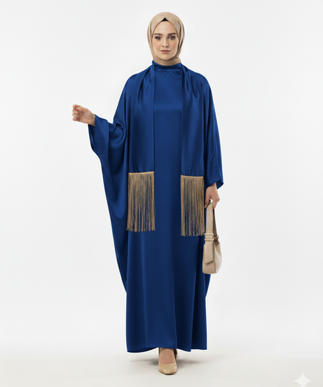 (Mavi ) Yaz sezonuna uygun Rawya elbisesi.