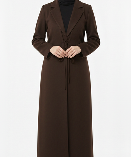 Kawthar Yazlık Pratik Manto – Kahverengi